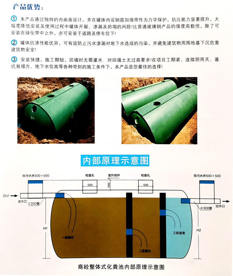 英山玻璃钢化粪池